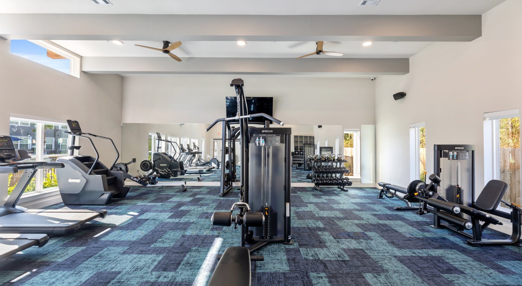 Open and well-lit fitness center