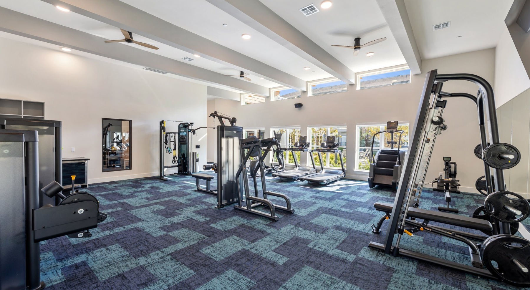 Open and well-lit fitness center
